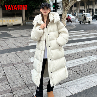 保暖90绒上衣休闲外套A 鸭鸭羽绒服女士2025冬季 新品 长款 百搭时尚