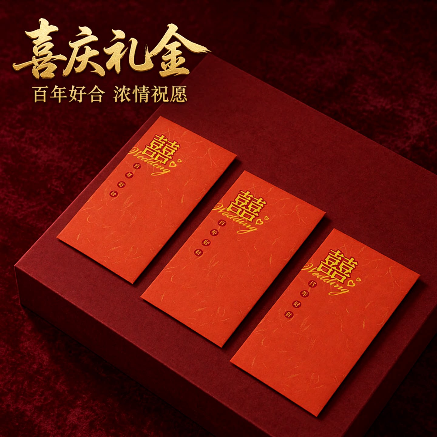 台湾四季结婚生日祝寿开业开店利是封礼金袋红包袋百年好合2-3枚