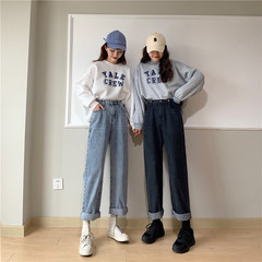 Real price in 2021 spring, loose and thin, curly and straight jeans for women