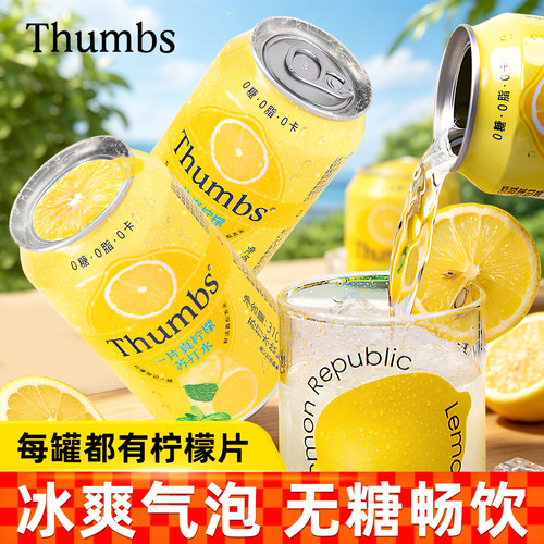 Thumbs一片真柠檬苏打水310ml