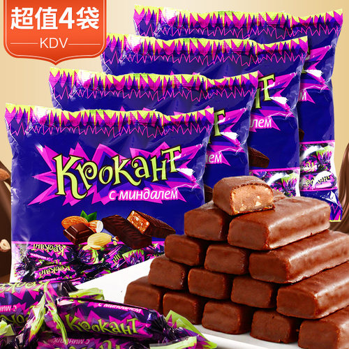 kdv紫皮糖俄罗斯礼盒装进口糖果