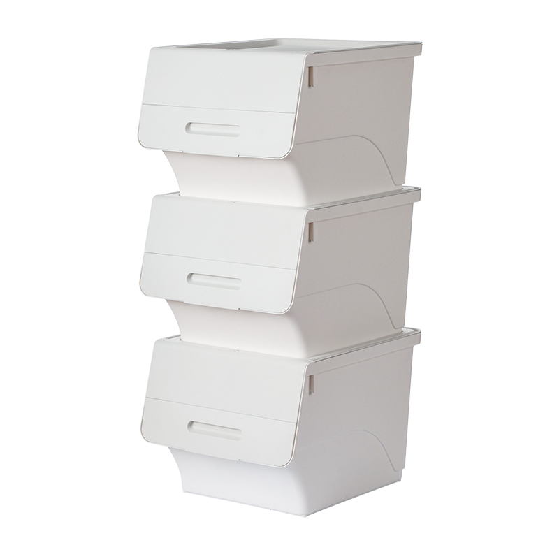 茶花大容量儿童玩具衣服物后后备收纳箱整理翻盖家用收周转箱塑料