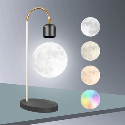 高档超级色温磁悬浮月球灯换色调光地球月亮小夜灯灯泡摆件氛围灯