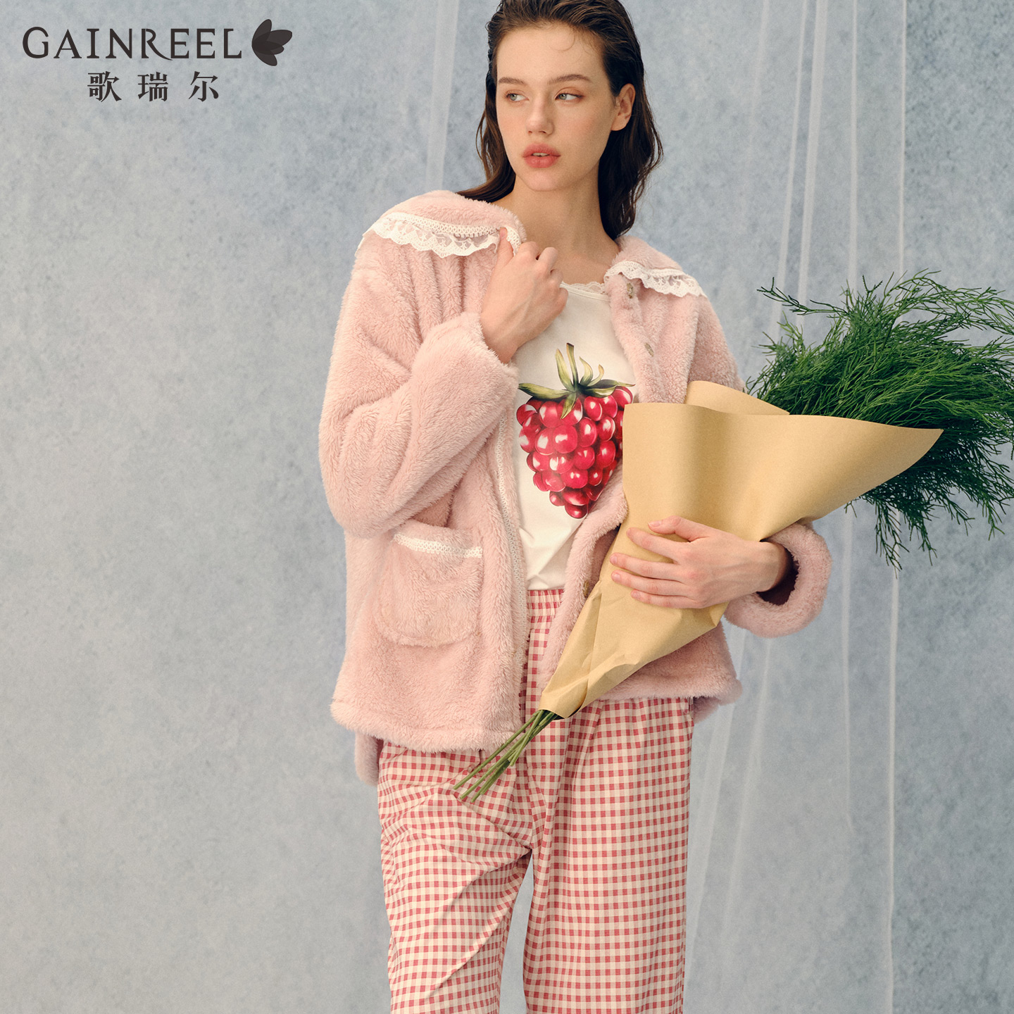 珊瑚绒睡衣保暖加厚可外穿法兰绒