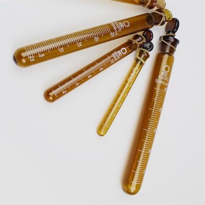 玻璃棕色具塞刻度试管 茶色玻璃刻度试管避光5ml10ml20ml25ml50ml