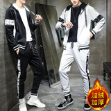 2021秋冬装新款加绒休闲运动男套装卫衣运动裤钱塘2026-2019-P68，男装套装，星座1512