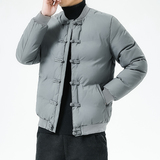中国风棉衣男士外套盘扣羽绒棉服加厚加绒钱塘2026-8002-P90，男装棉衣，星座1512