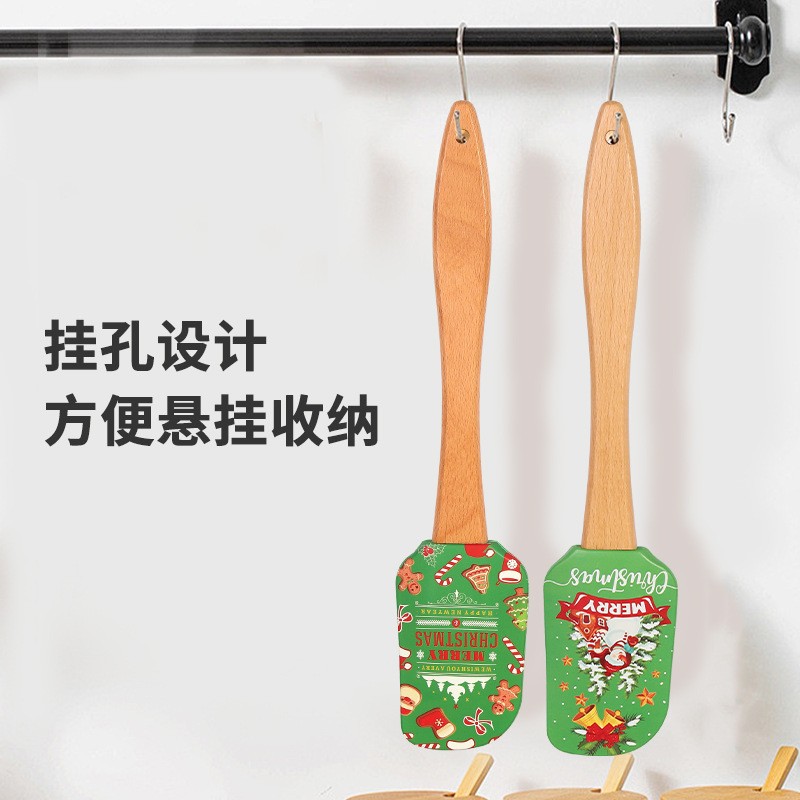 创意圣诞图案硅胶刮刀