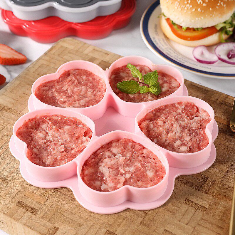心形硅胶带盖辅食汉堡模具