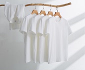 240g新疆棉重磅纯棉宽松圆领T恤打底短袖 买一送一 t恤男女白t恤