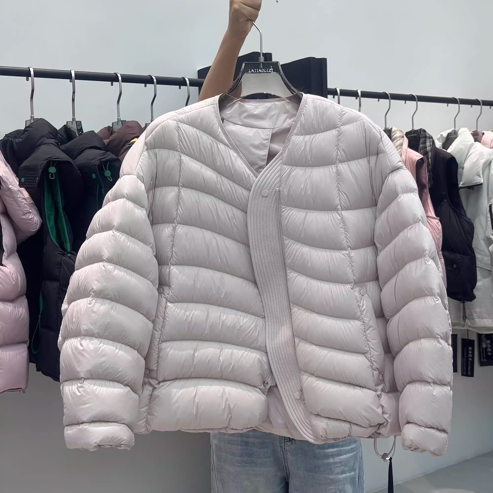 韩国东大门2025冬装新品时尚宽松90%白鸭绒羽绒服面包服外套女