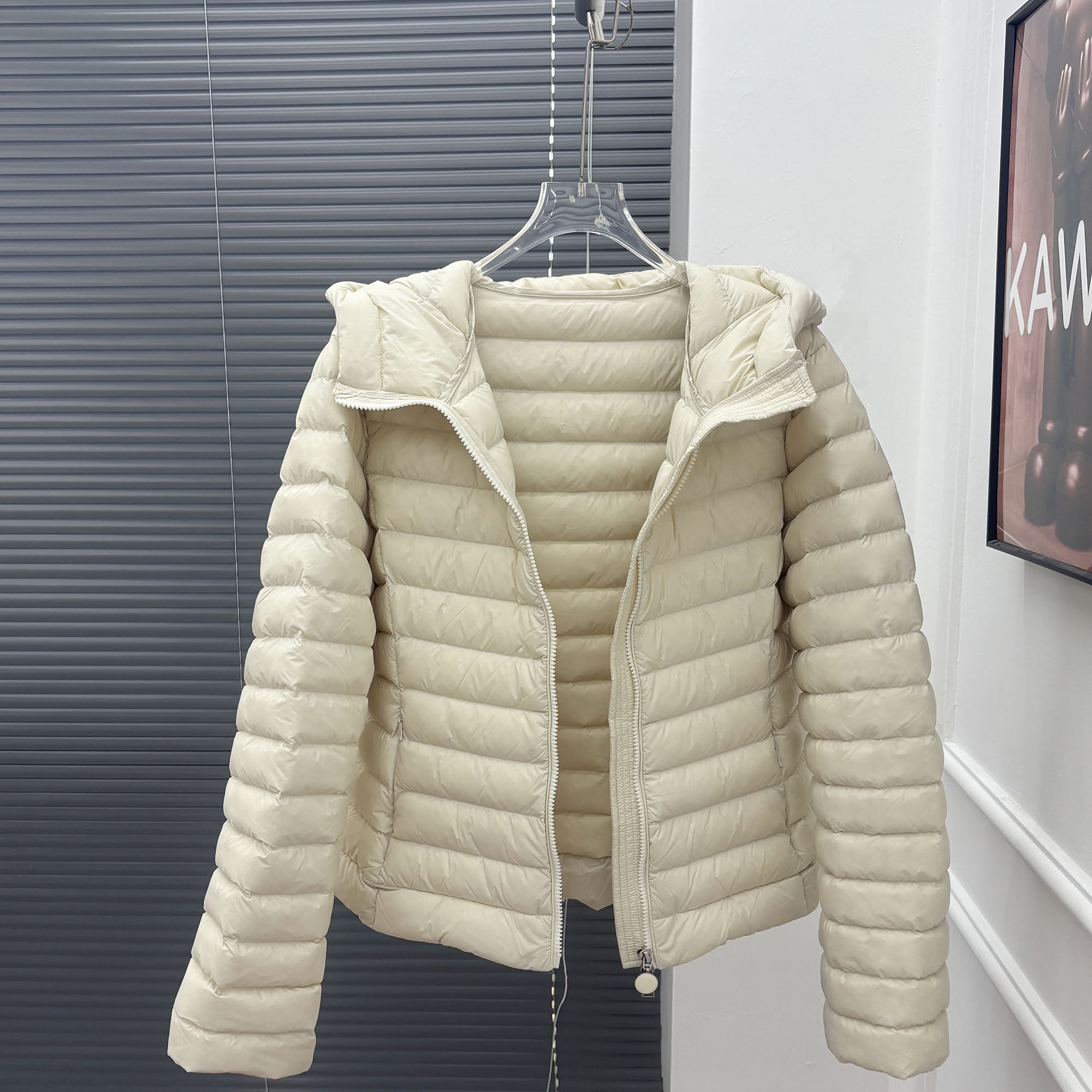 秋冬新品2025时尚修身显瘦轻薄连帽短款羽绒服90白鸭绒轻便外套女