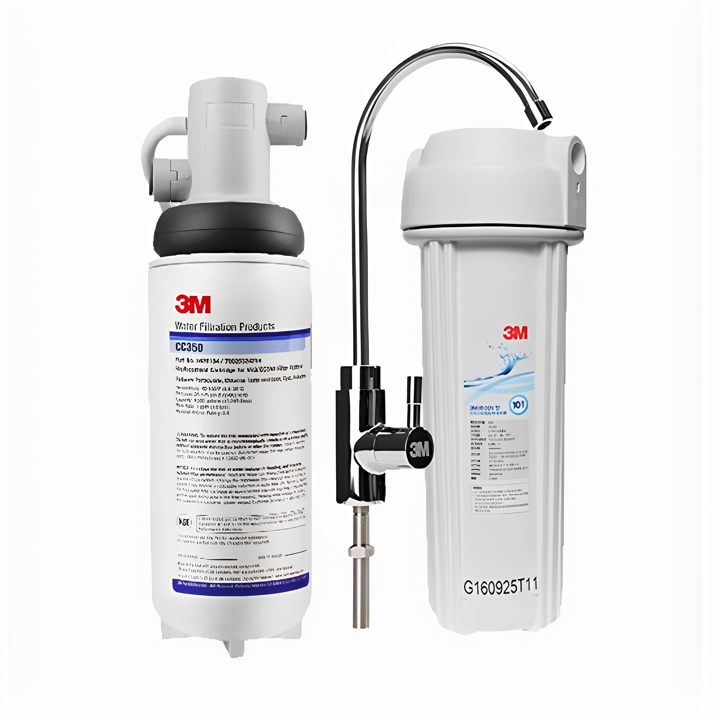 3M净水器CC350家用厨房净水器厨下式无废水不插电矿物质水直饮机