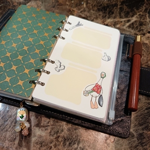 铁锅炖大鹅 原创菜谱分隔页170g采石纹手帐本可书写双面内页4张入