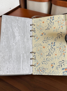 枝叶活页手帐本内页替芯纸质分隔页手揉云宣250g厚卡A5A6A7A8奇葩