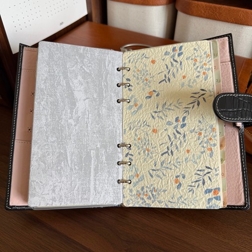 枝叶活页手帐本内页替芯纸质分隔页手揉云宣250g厚卡A5A6A7A8奇葩