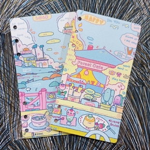 海岛咖啡店不吃卷毛授权可爱手帐A7分隔页A8分页纸A6personal奇葩