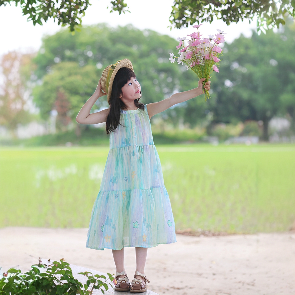 女中大童连衣裙小个子无袖背心裙