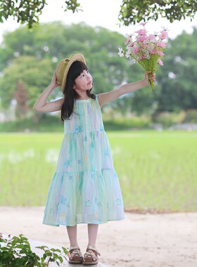 女中大童连衣裙小个子无袖背心裙