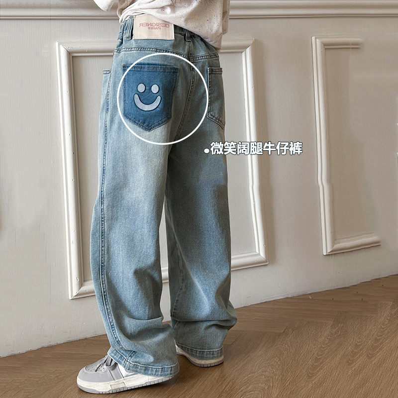 童装女童裤子2025秋冬款百搭牛仔裤中大童休闲裤小个子时尚直筒裤