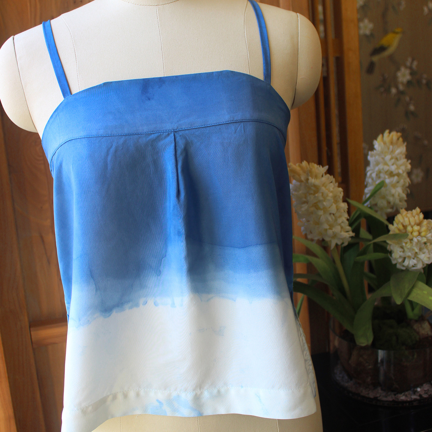 挼蓝 桑蚕丝草木染渐变橙黄色改良宋制抹胸汉服 特价日常吊带内搭,女装/女士精品,汉服上装,淘宝优惠券,粉丝福利购,淘宝优惠卷