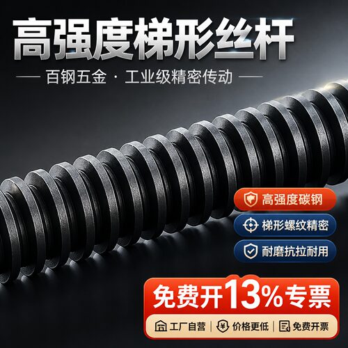 高强度梯形扣丝杠M12M16M20M24