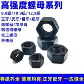 10.9级高强度螺母8.8级螺帽12.9级六角螺丝帽M6M8M10M12M16 M100