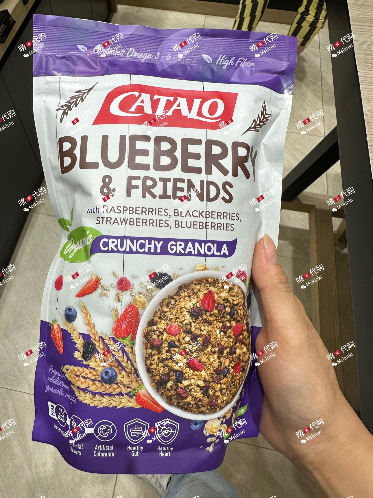 香港代购 美国catalo/家得路 蓝莓坚果燕麦片脆脆 即食 340g包装