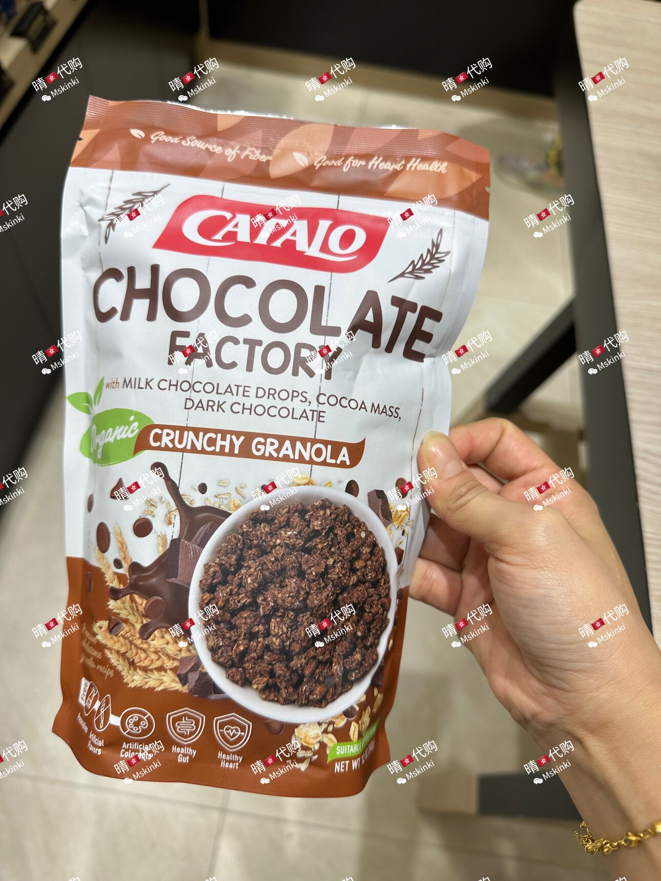 香港代购 美国CATALO家得路 朱古力脆脆原片燕麦片 即食 340g