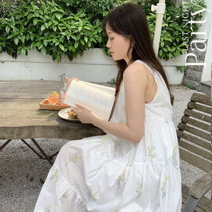 日系夏季 LNParty 合欢花睡衣女吊带睡裙宽松少女纯棉连衣裙可外穿