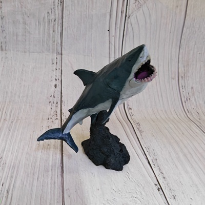 正版散货 日本Bandai万代大白鲨食人鲨扭蛋生物大图鉴模型玩具