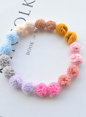 15MM彩色软网纱球 创意布艺手工DIY饰品配件发饰头饰发夹发绳材料