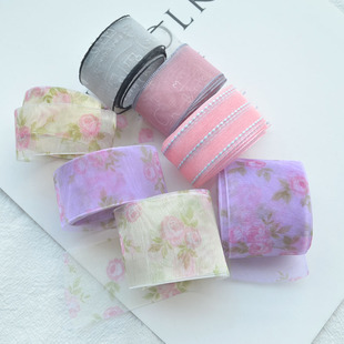 印花纱带丝带彩带装饰带 手工发饰头饰DIY饰品配件蝴蝶结材料