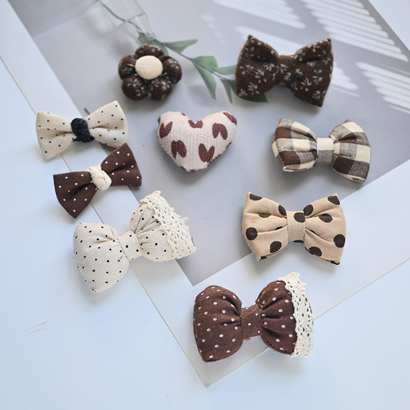 秋冬咖色系充棉小蝴蝶结爱心花朵布艺半成品手工儿童发夹发绳材料,饰品/流行首饰/时尚饰品新,其他DIY饰品配件,淘宝优惠券,粉丝福利购,淘宝优惠卷