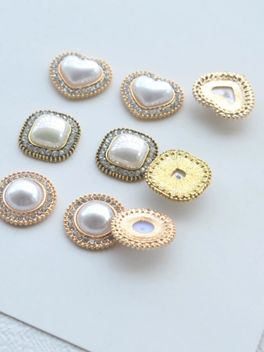 Металлическая золотая вода в виде сердечка, аксессуар для волос из жемчуга ручной работы, аксессуары, заколка для волос