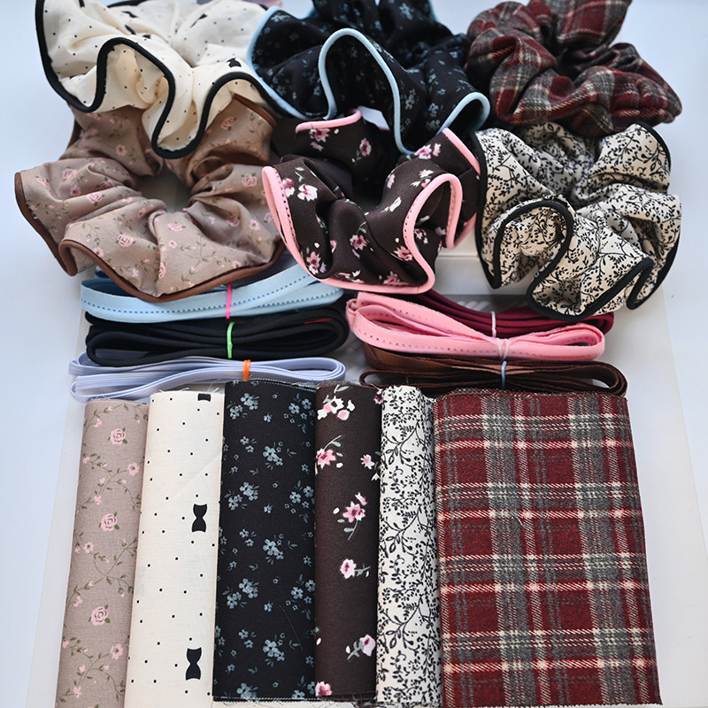 手工DIY布艺肠圈发绳发圈材料包DIY自制大肠皮筋布料套装布条套装,居家布艺,丝带/绸带/布带,淘宝优惠券,粉丝福利购,淘宝优惠卷