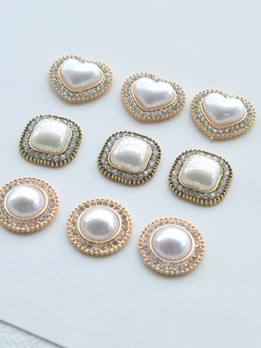 Металлическая золотая вода в виде сердечка, аксессуар для волос из жемчуга ручной работы, аксессуары, заколка для волос