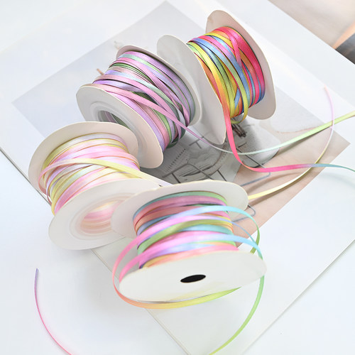 3MM彩色涤纶缎带丝带DIY发饰