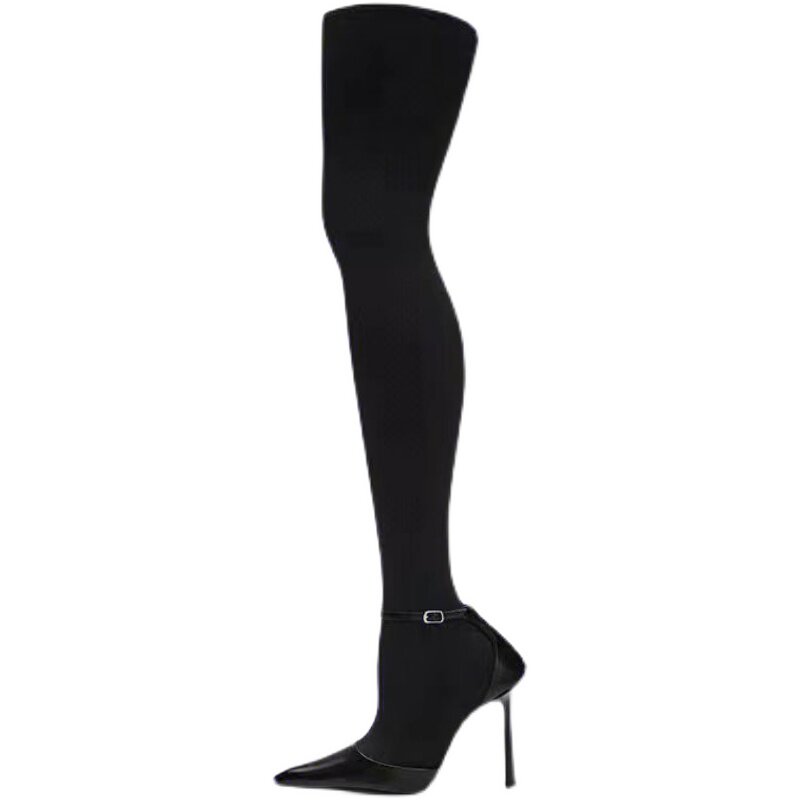 2022 NEW SQUARE TOE ULTRA-HIGH HEEL STRETCH OVER-THE-KNEE BOOTS EUROPEAN AND AMERICAN FASHION SKINNY BOOTS LEATHER STILETTO BOOTS WOMENS BOOTS