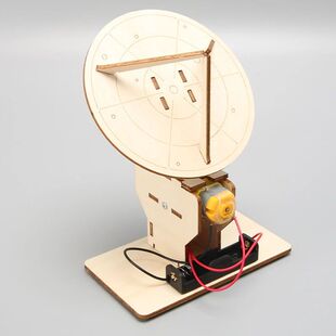 Wooden Electric Radar Detector Model Kids Science Toy Techno