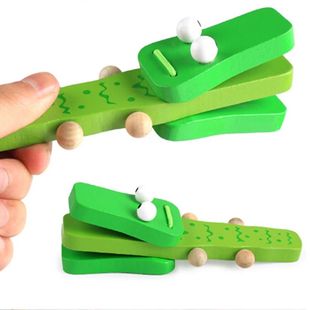 Cute Castanets Musical Instrument Toys Kids Wooden Toys Clap