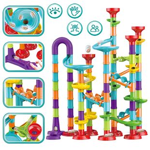 Marble Run Race Track Building Blocks Kids 3D Maze Ball Roll