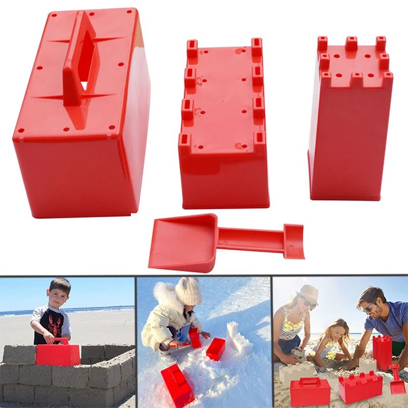 Children Beach Toy Sandbox Castle Building Sand Brick Walls