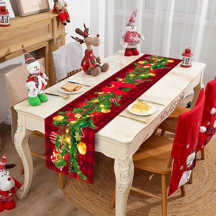 Christmas Table Runner Merry Christmas Decorations for Home