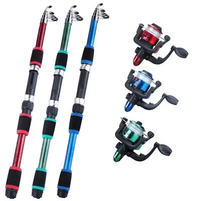 Fishing Pole Set Full Kits With Telescopic Fishing Rod And S