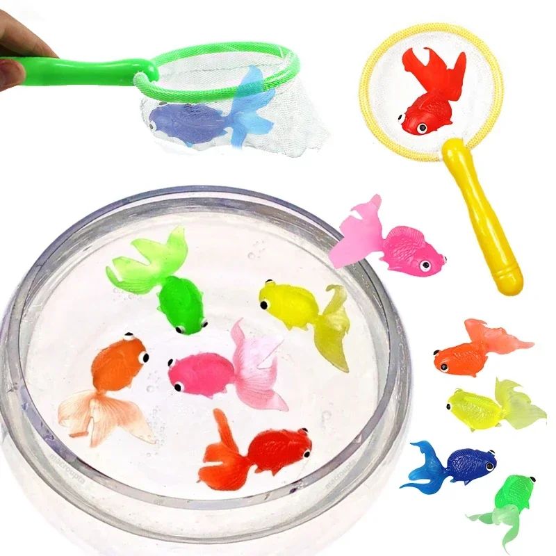 Children's 6Pcs/Set Kawaii Simulation Rubber Goldfish Baby B