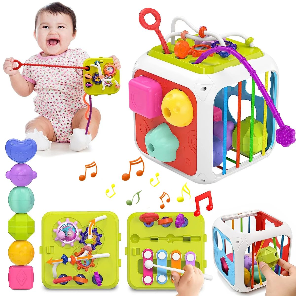 New Colorful Shape Blocks Sorting Game Baby Montessori Learn