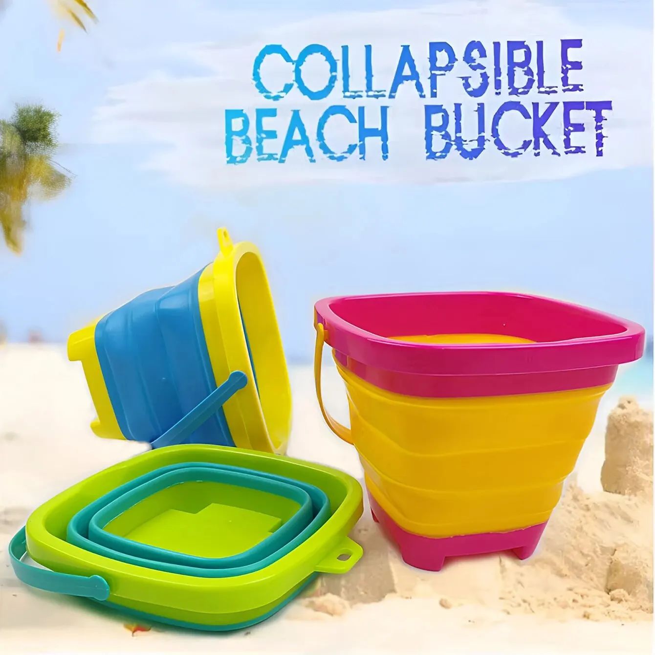 Children's Collapsible Bucket Dredging Sand Multi-functional