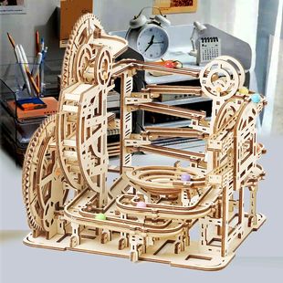 3d Wooden Puzzle Building Model Kits Marble Runs Mechanical