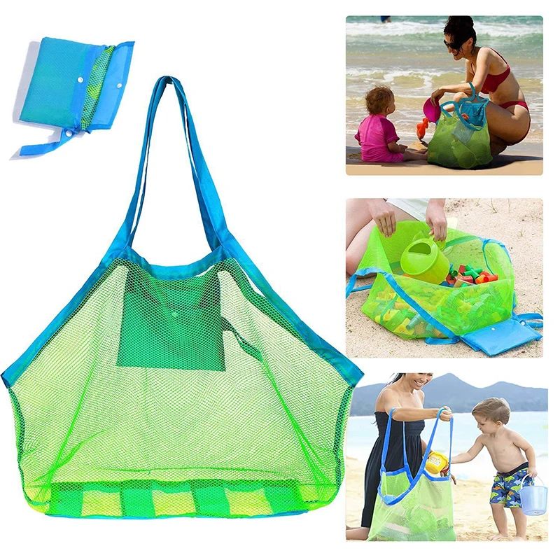 Children Sand Away Protable Mesh Bag Kids Bath Toys Storage